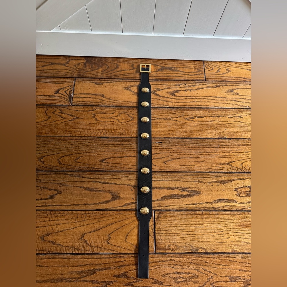 Tory Burch Women’s Vintage Black Leather Ladybug Belt - Picture 6 of 8